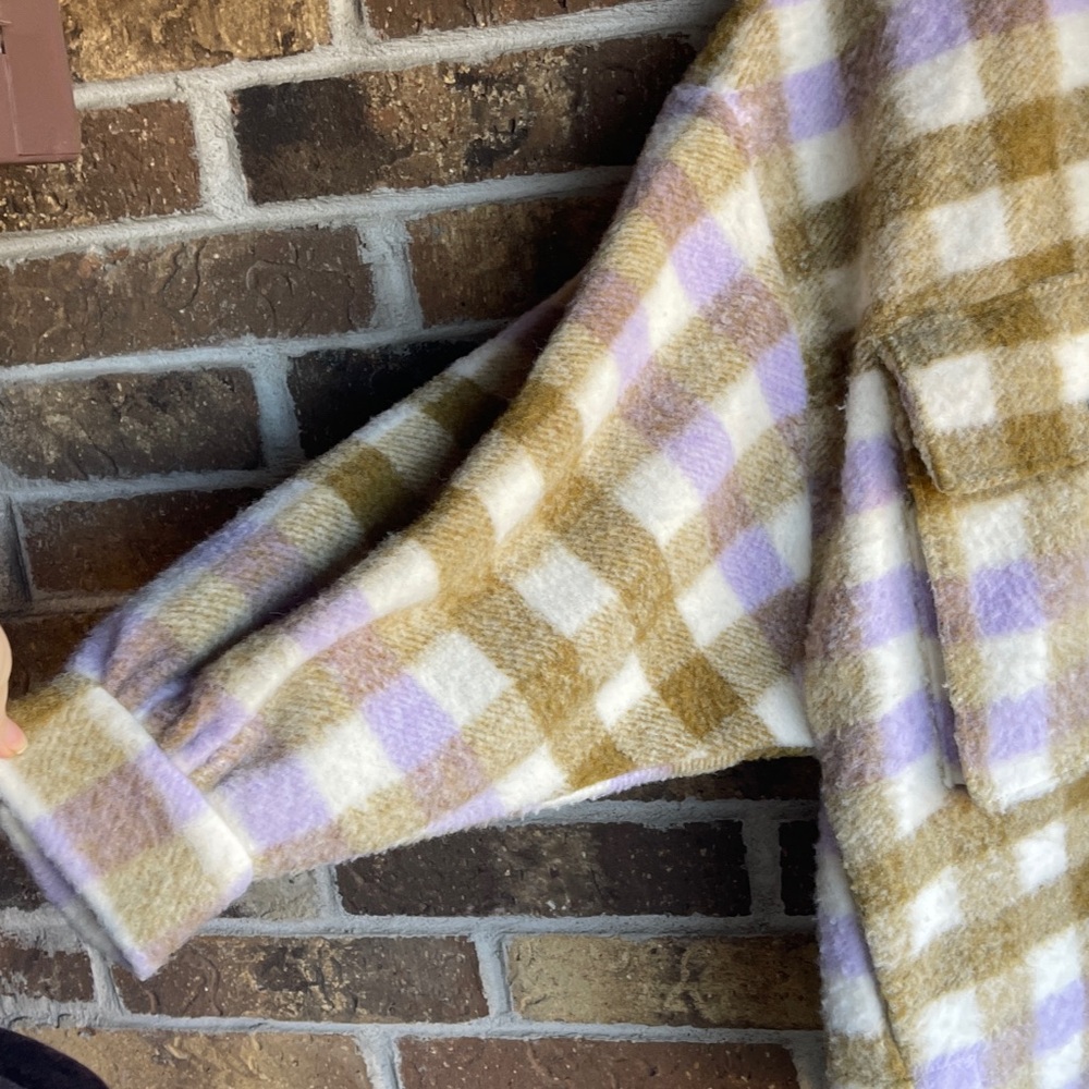 Zara Oversized Plaid Wool Jacket Shacket - Picture 4 of 15